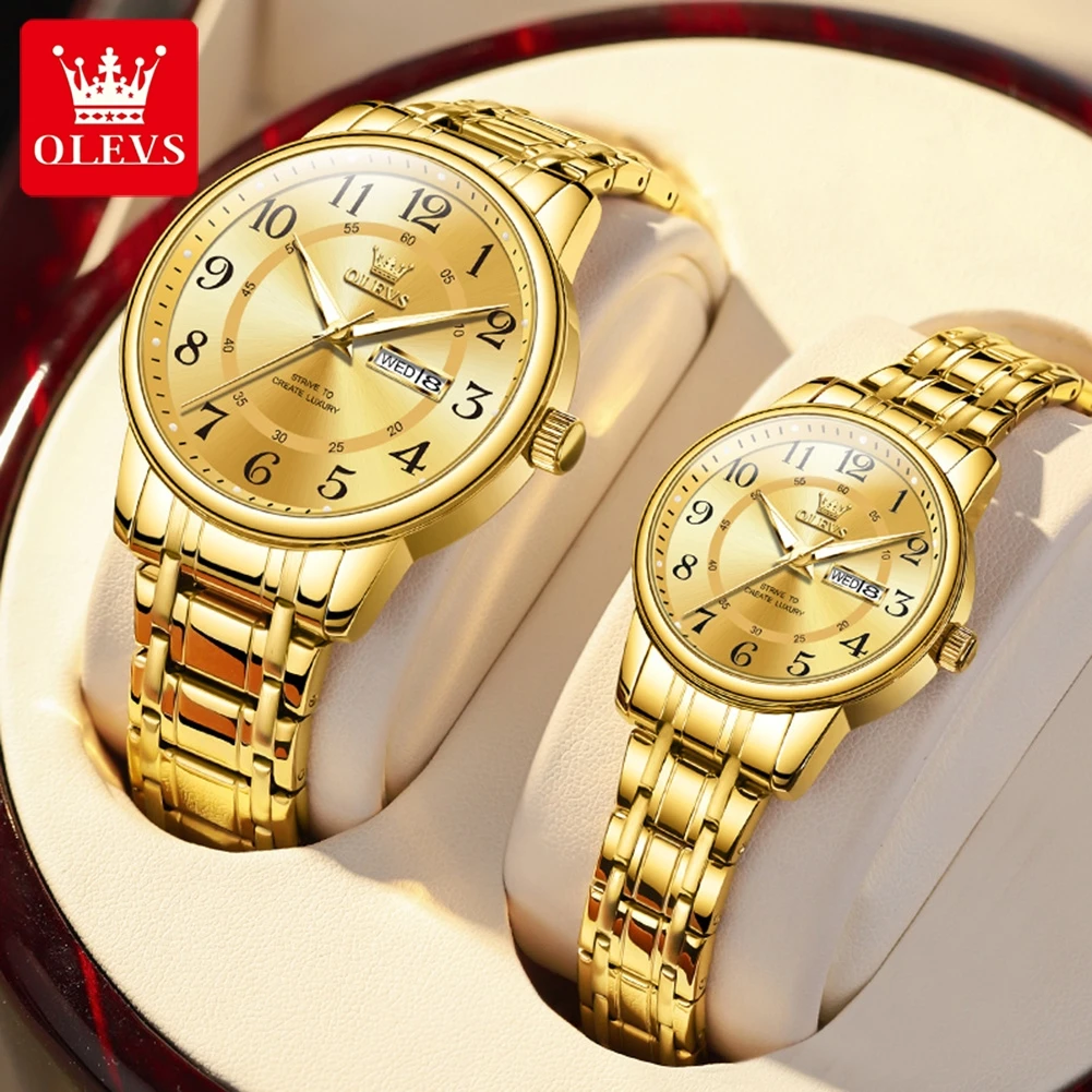 Luxury Watch Gift For Her - OLEVS 2891 Montre de couple originale