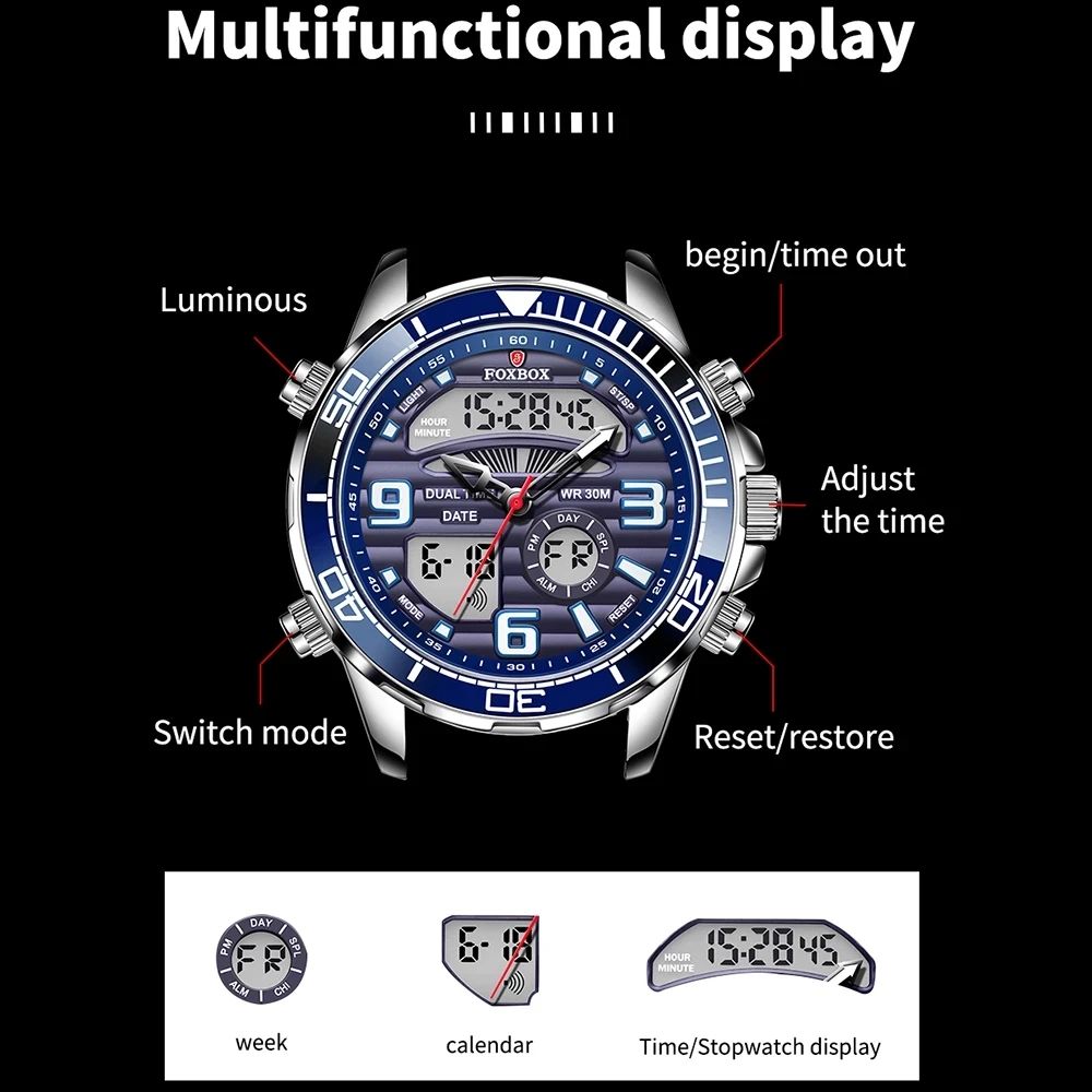 FOXBOX-Montre numérique de lux - Luxury Watch Maker avis et prix