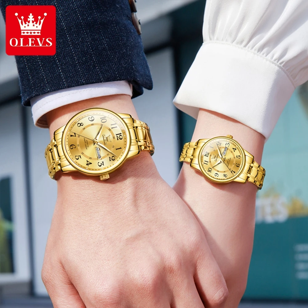 OLEVS 2891 Montre de couple or - Luxury Watch Gift For Her avis et prix