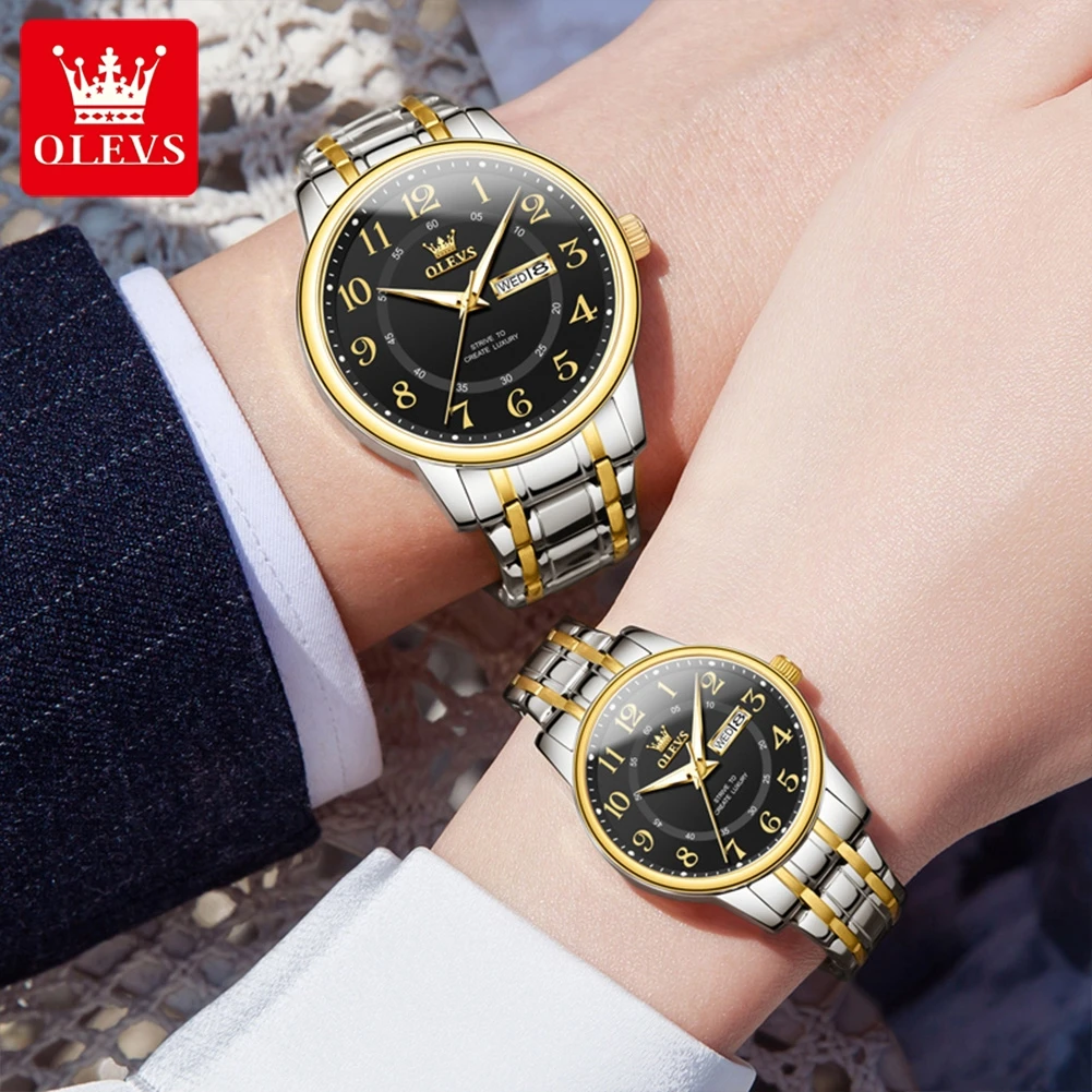 OLEVS 2891 Montre de couple or - Luxury Watch Gift For Her avis et prix