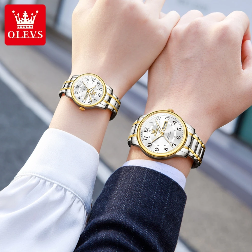 OLEVS 2891 Montre de couple or - Luxury Watch Gift For Her avis et prix